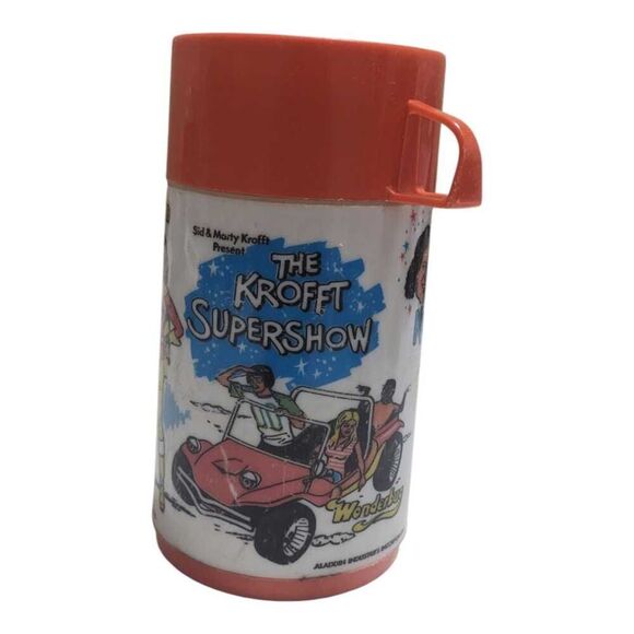 Vintage Sid & Marty 1976 The Krofft Supershow‎ Plastic Thermo Bottle by Aladdin - Picture 1 of 8